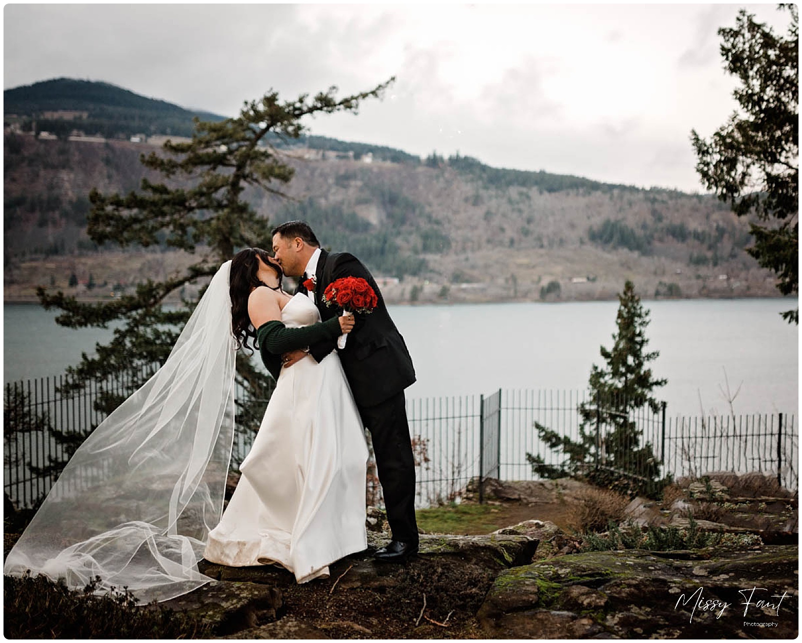 Liz and Mark’s Valentine’s Day Wedding at the Columbia Gorge Hotel in Hood River, Oregon