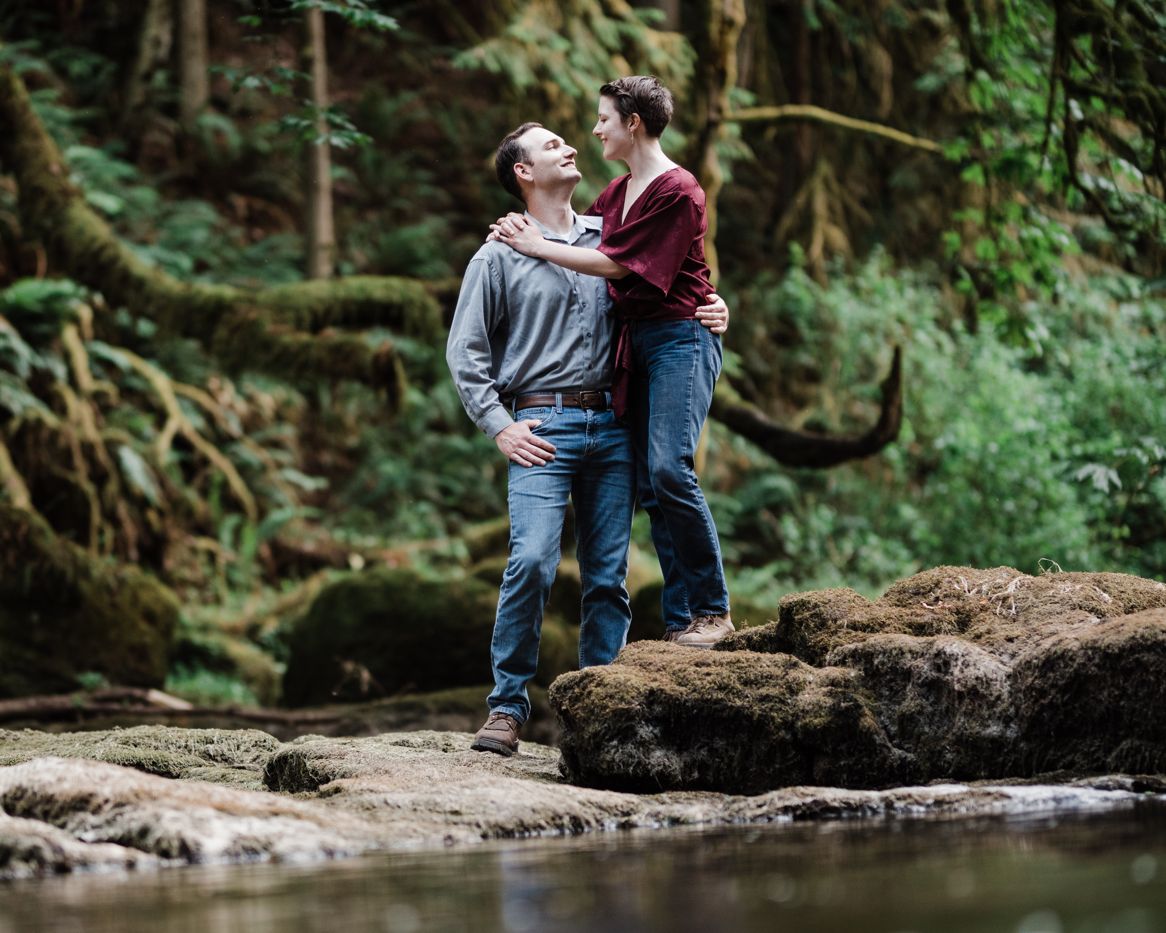 Linnea and Colton’s Engagement Session at Round Lake in Camas, WA.